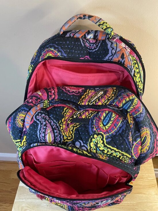 Vera Bradley Lighten Up Essential Large Backpack Twilight Paisley